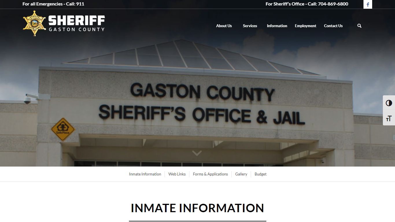 Inmate Information – Sheriff