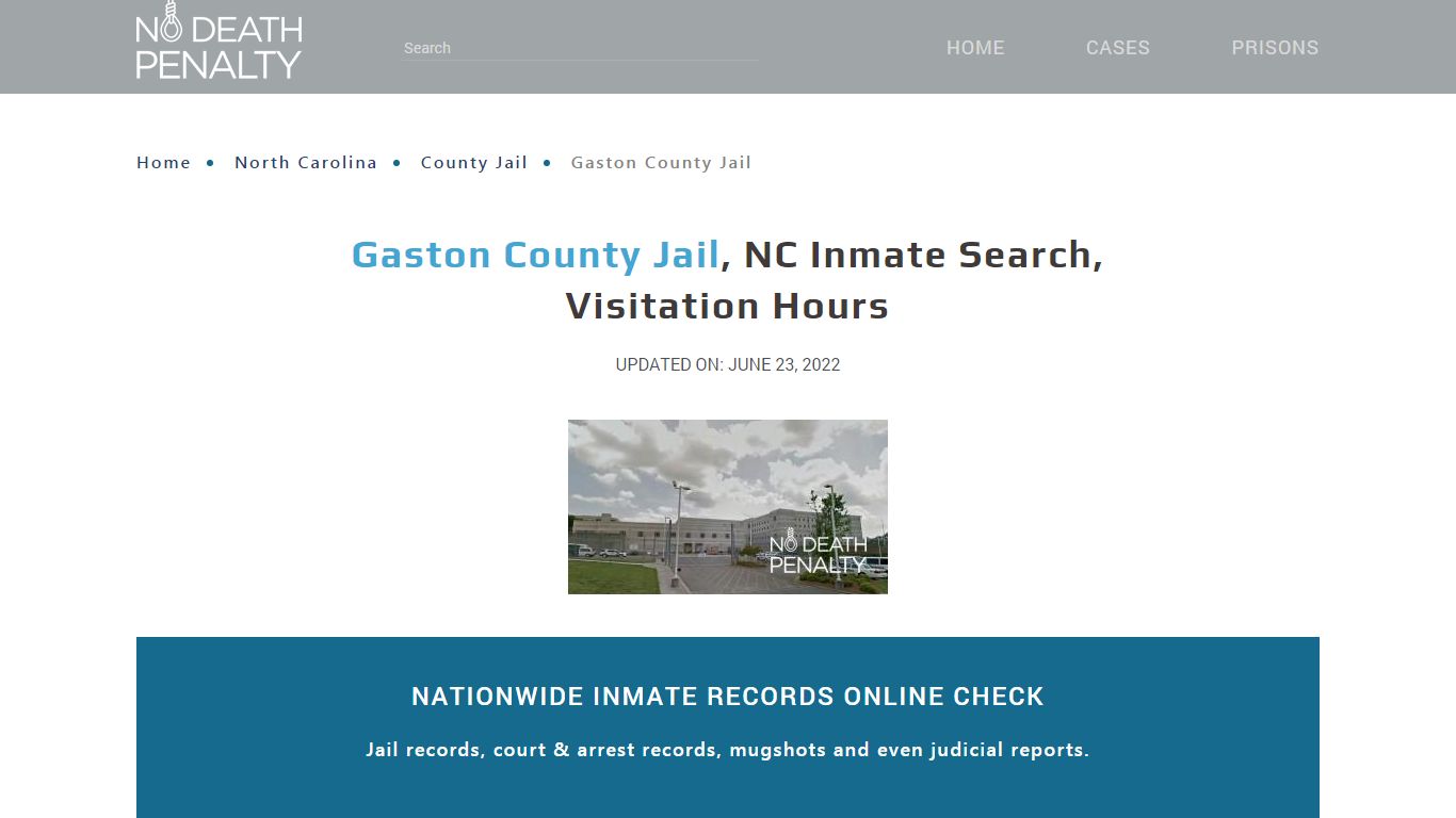 Gaston County Jail, NC Inmate Search, Visitation Hours